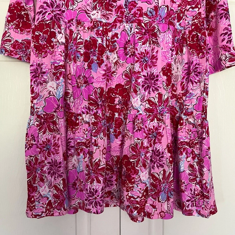 {Lilly Pulitzer} Mini Geanna Cotton Dress in Lilac Thistle In The Wild Flowers